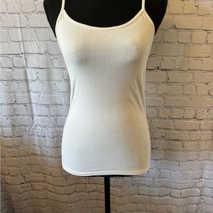 Aeropostale White Fitted Sleeveless Camisole